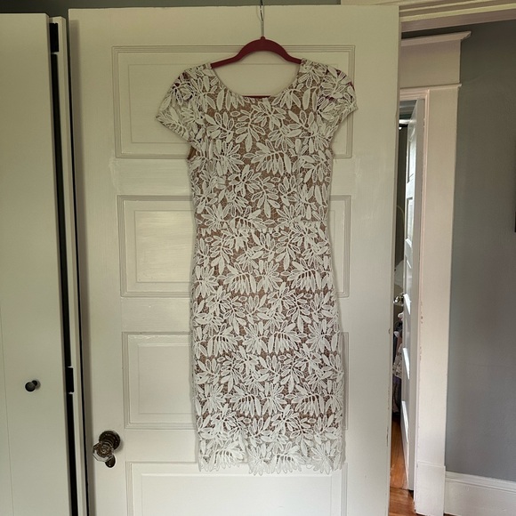 Lulus White Lace Short Sleeve Dress - Picture 1 of 4